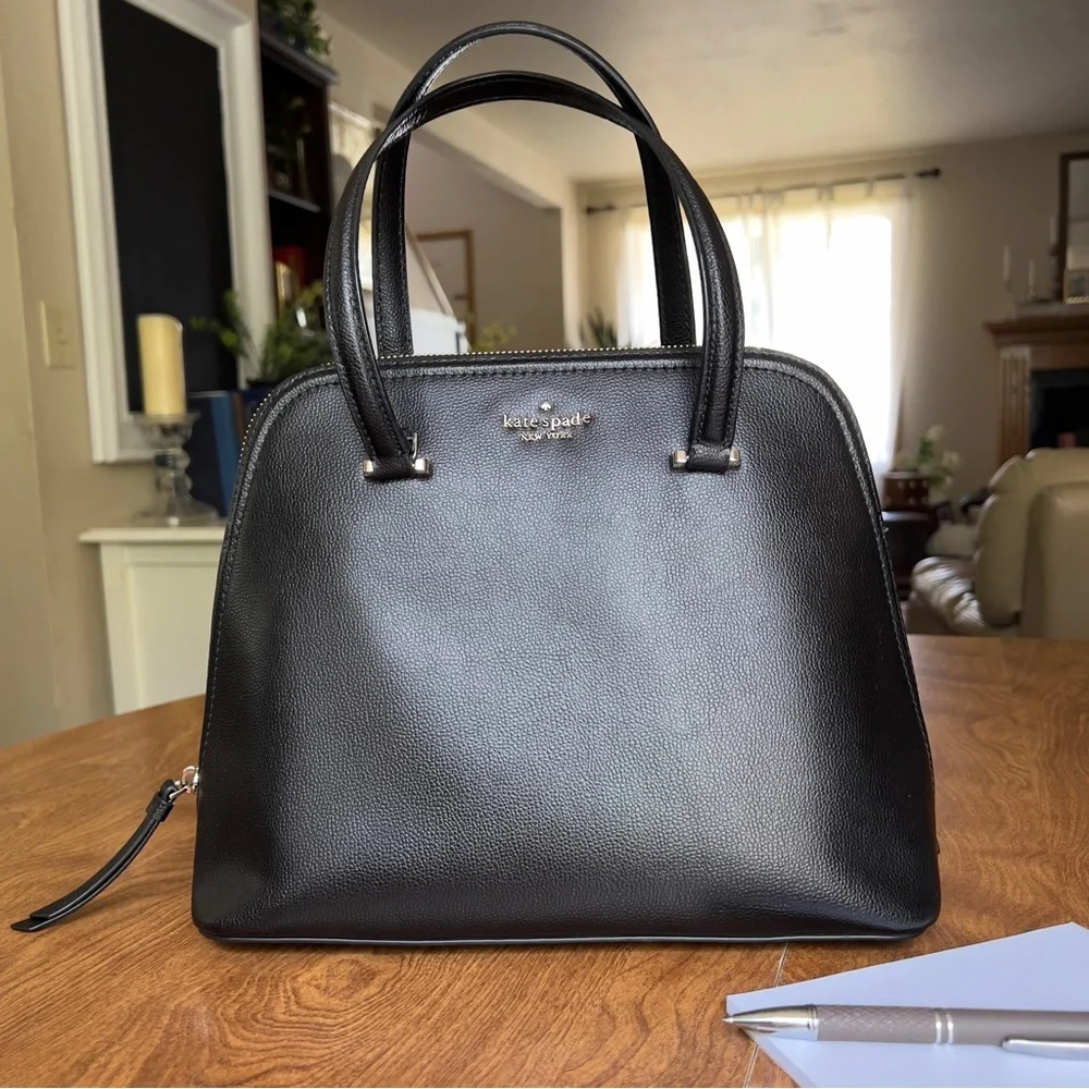Kate Spade New York Women’s Black Leather Patterson Drive Meduim Satchel Handbag - Picture 1 of 12
